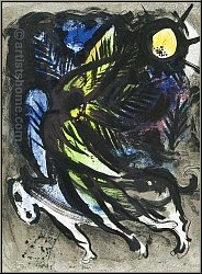 Marc Chagall: The Angel, 1960, Original lithograph Mourlot - Graphic work | Genuine Prints | Lithographs
