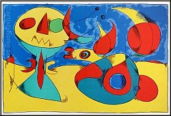 Joan Miro: Zephyr Bird 1956, Large Original Lithograph, ready to frame
