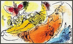 Marc Chagall: The Accordionist (L'accordoniste) 1957, Original Lithograph Mourlot | Limited Edition Prints