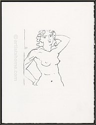 Andr Derain: Original Lithograph Female nude 'Buste de femme' 1950 / 1972, Mourlot - Graphic works | Prints