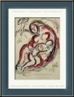 Marc Chagall: Hagar In The Desert, Original Lithograph, Verve Bible 1960, Mother and Son | Graphic work