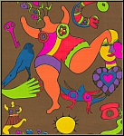 Niki de Saint Phalle: Nana (brown) 1972 Artist's Wallpaper documenta 5