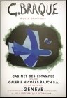 Georges Braque: Poster Galerie Nicolas Rauch 1958, Lithograph Mourlot