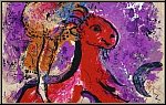 Marc Chagall: Woman Circus Rider on Red Horse, L'cuyre au cheval rouge, 1957 | Original Lithographs | Prints