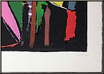 Andr Lanskoy: Abstract Composition on Black, signed Lithograph Arches