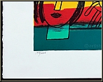 Guillaume Corneille: Sous les tropique (In the tropics) 2004, signed original lithograph, tropical rainbow