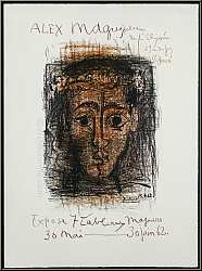 Pablo Picasso: Original poster Alex Maguy Galerie Elyse 1962, Original Lithograph Mourlot, Exhibition Posters