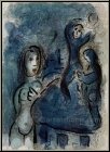 Marc Chagall: Rahab and the Spies of Jericho, Original Lithograph 1960