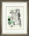 Marc Chagall: Lovers with Bird, 1969, Rare Original Lithograph (Mourlot 587) - Genuine Prints | Graphic Works