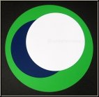 Genevive Claisse: Silkscreen Print, Green White and Blue 