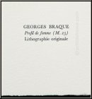 Georges Braque: Original Lithograph Profil de femme 1955, Mourlot