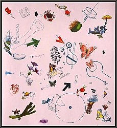 Jean Tinguely: Artist's Wallpaper (pink) Serigraph documenta 1972