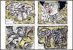 Pierre Alechinsky: Paris Districts, Maeght 1982, Original Lithograph - Graphic works | Limited Edition Prints