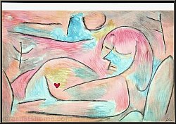 Paul Klee: Hibernation, 1938, Lithograph, Mother and unborn child