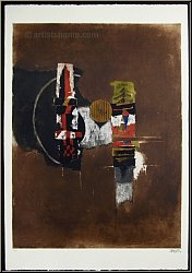 Johnny Friedlaender: Etching with Aquatint 'Diaphonie' Diphonia (Crosstalk) 1978, signed | Original Prints