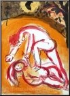 Marc Chagall: Cain and Abel, Original Lithograph Verve Bible Mourlot
