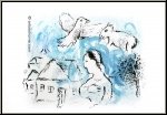 Marc Chagall: Derriere le miroir 225, Lithograph 'The Village' (Le village), 1977 - DLM | Original edition
