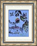 Marc Chagall: 'Nocturne  Vence' Original Lithograph 1963, Saint-Paul de Vence, Provence - Genuine Prints