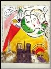 Marc Chagall: Sunday, Derriere le miroir 66-67-68, Original Lithograph