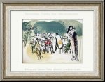 Marc Chagall: Original Lithograph 'Homage to Julien Cain' Lovers and Painter, 1968 - Prints | Graphic work